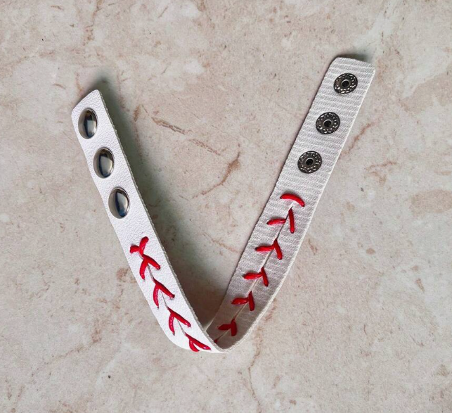 Leather Baseball Bracelet