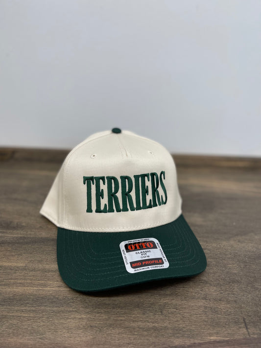 Tan/Green Terrier Hat