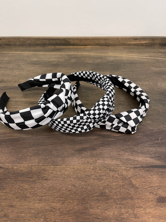 Checkered Knot Headband