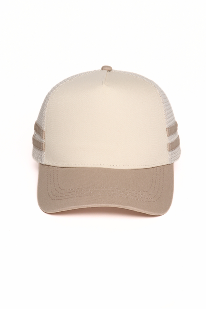 Retro Stripe Mesh Trucker Cap