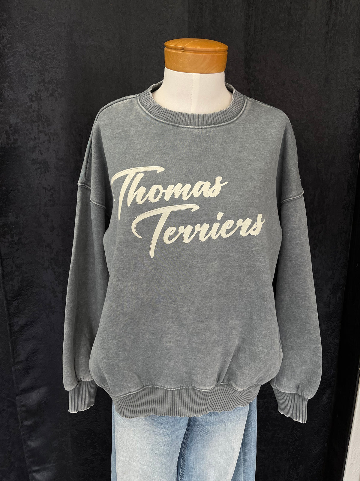 Acid Wash Fleece Oversized Pullover