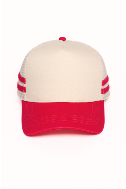 Retro Stripe Mesh Trucker Cap