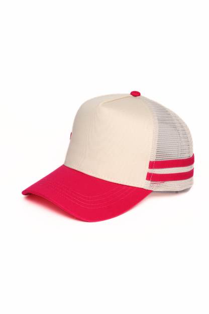 Retro Stripe Mesh Trucker Cap