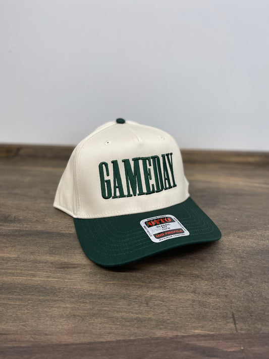 Tan/Green Game Day Hat