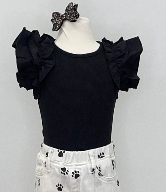 Ruffled Sleeved Onesie