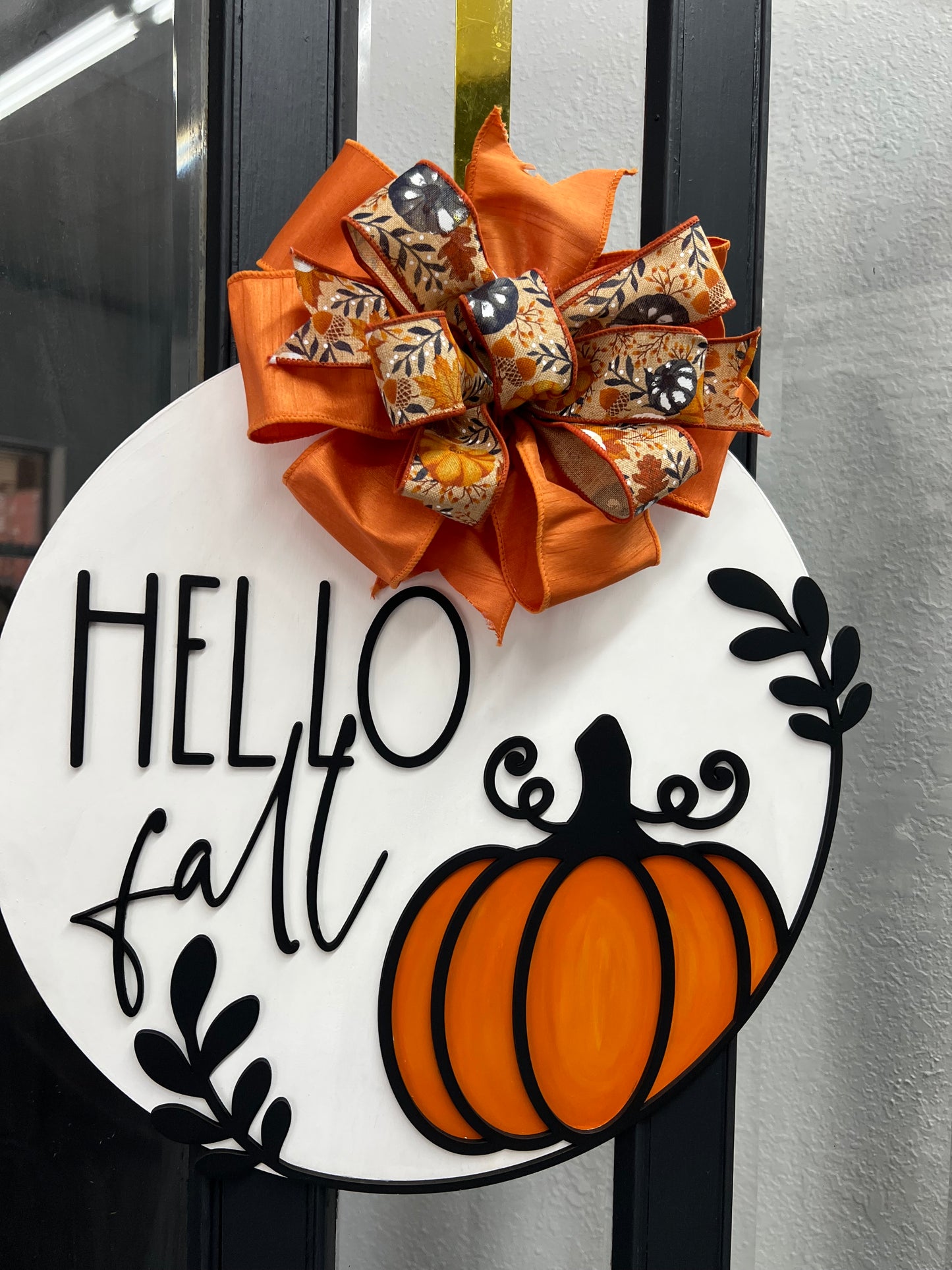 Hello Fall White 16"