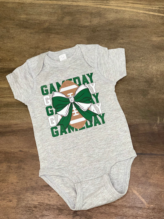 Game Day Bow Onsie