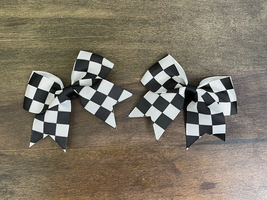 Checkered Hair Bow