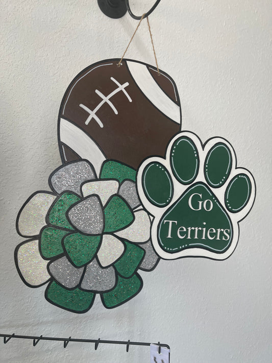 Go Terriers Door Hanger