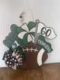 Football with Flags Door Hanger