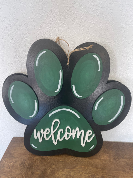 Welcome Paw Sign