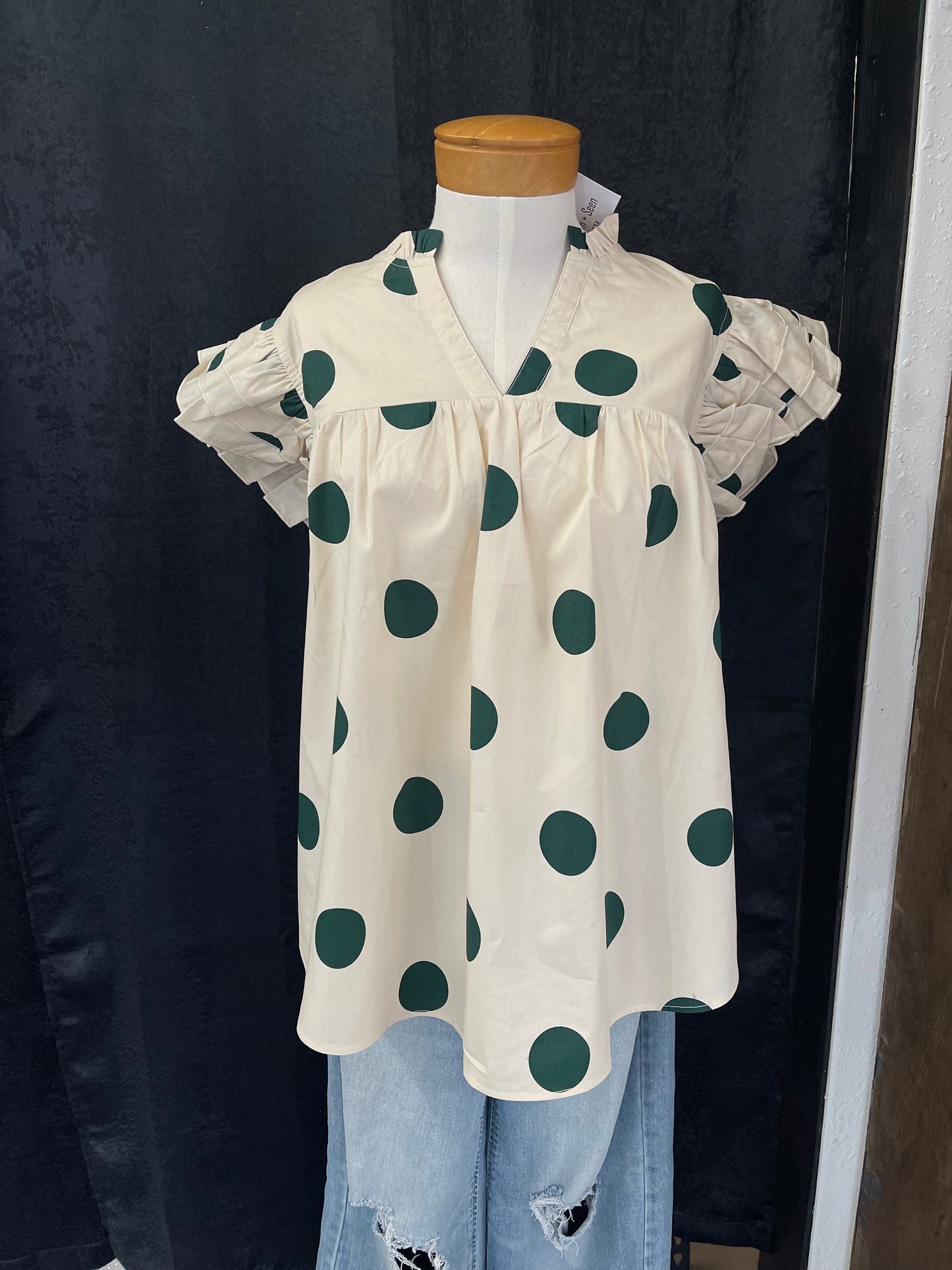 Big Dot Ruffle Blouse