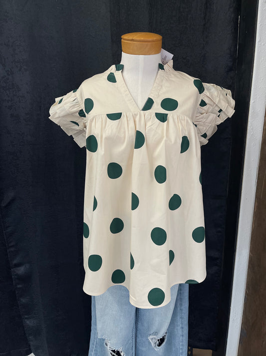Big Dot Ruffle Blouse