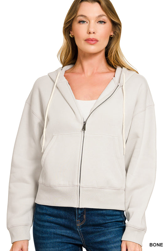 Crop Zip-Up Hoodie