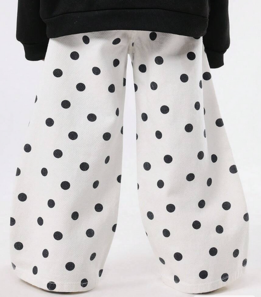 Wide Leg Polka Dot Pants