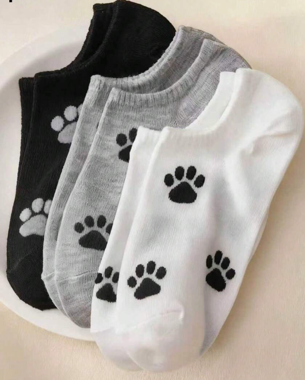 Paw Print Ankle Socks