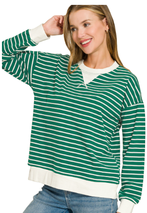 Striped Banded Pullover