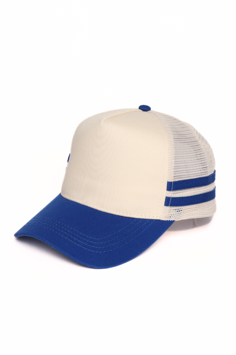 Retro Stripe Mesh Trucker Cap