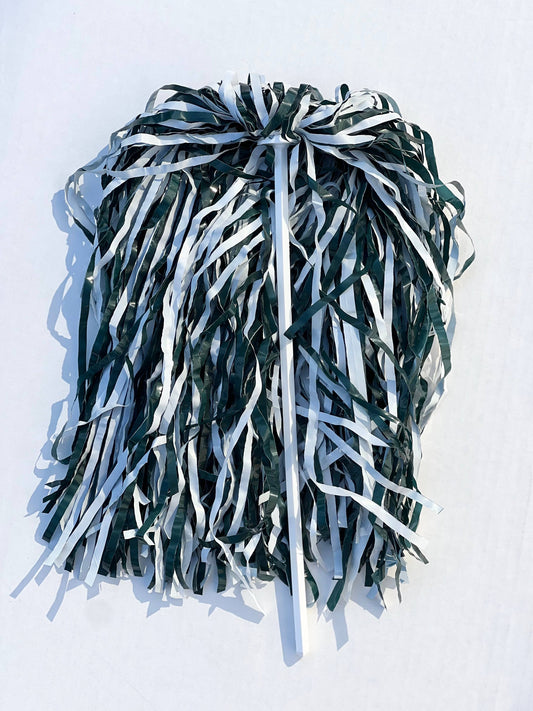Spirit Shaker Poms Dark Green/White